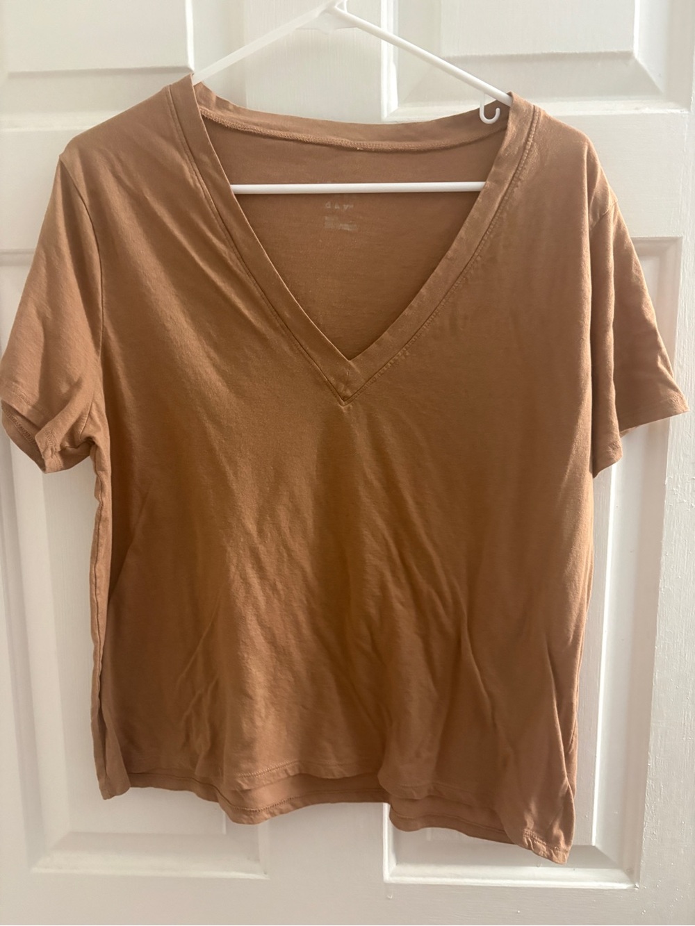 a new day Tan V-Neck Short Sleeve Tee